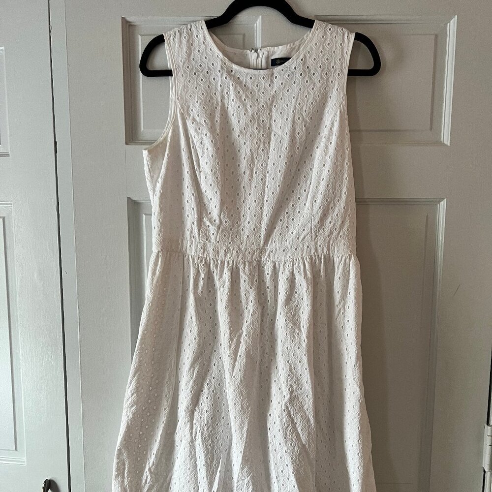 Brooks Brothers Cotton Eyelet Dress White Size 10